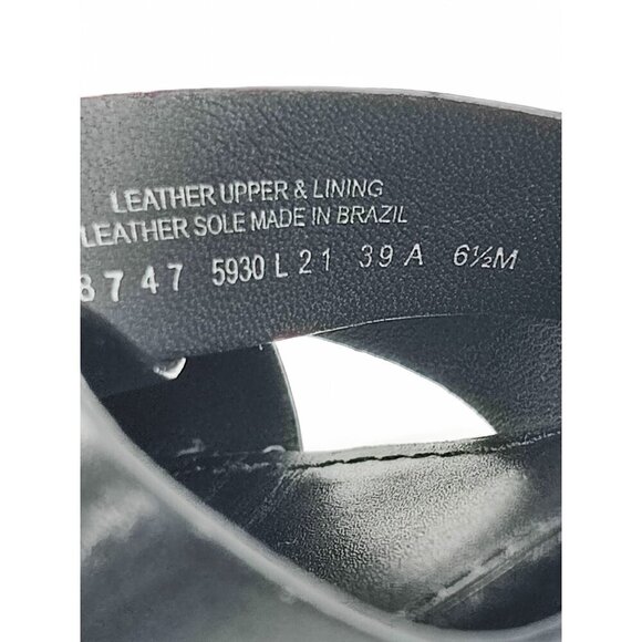 Tory Burch Women's City Ankle Strap Black Leather Heel Sandals Size 6.5M US - Picture 8 of 8